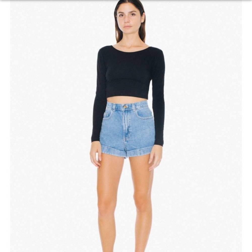 American Apparel High Waisted Jean Shorts